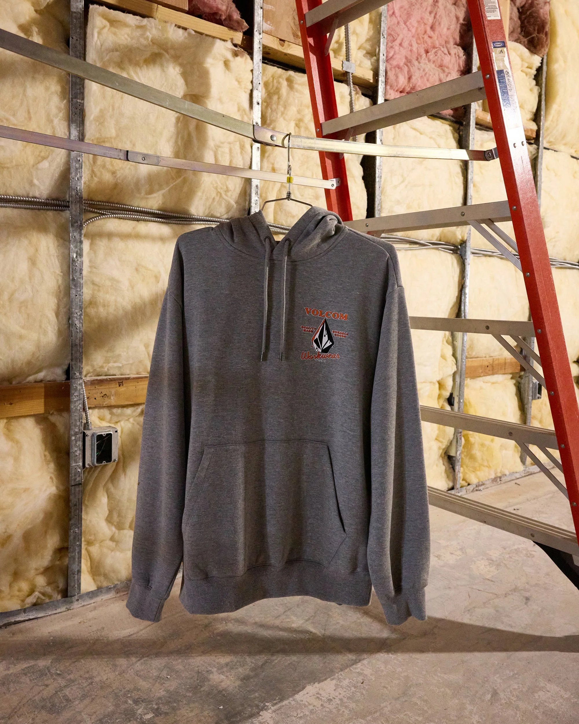Workwear Hoodie - Heather Grey - Image 4
