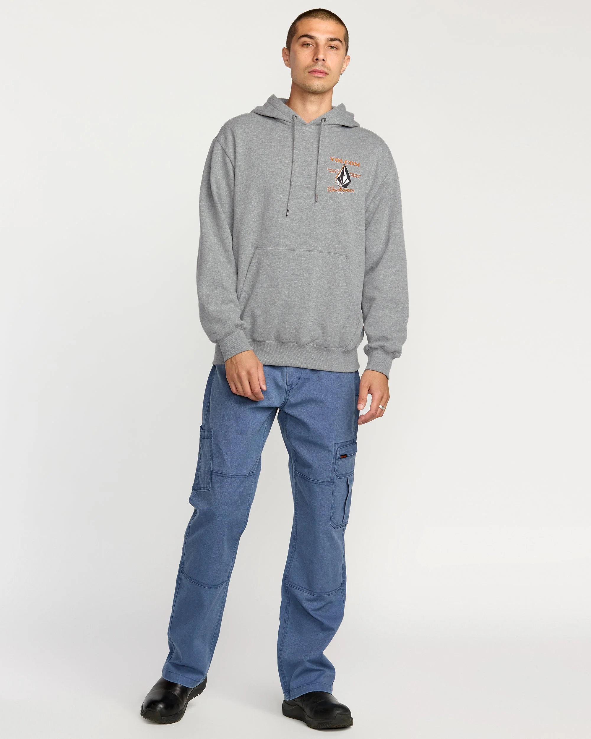 Workwear Hoodie - Heather Grey - Image 5
