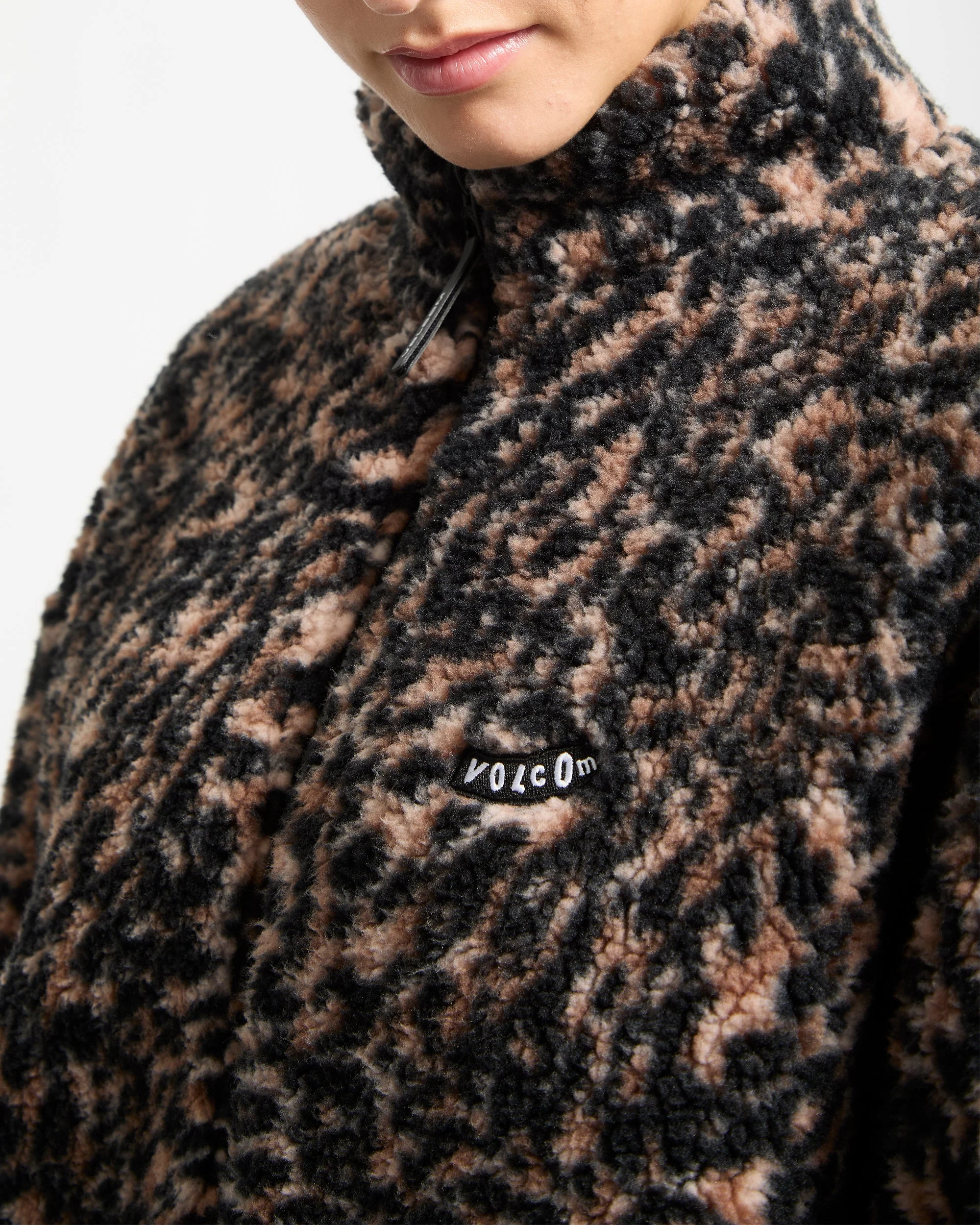 Wylding Out Zip Sherpa - Animal Print - Image 3