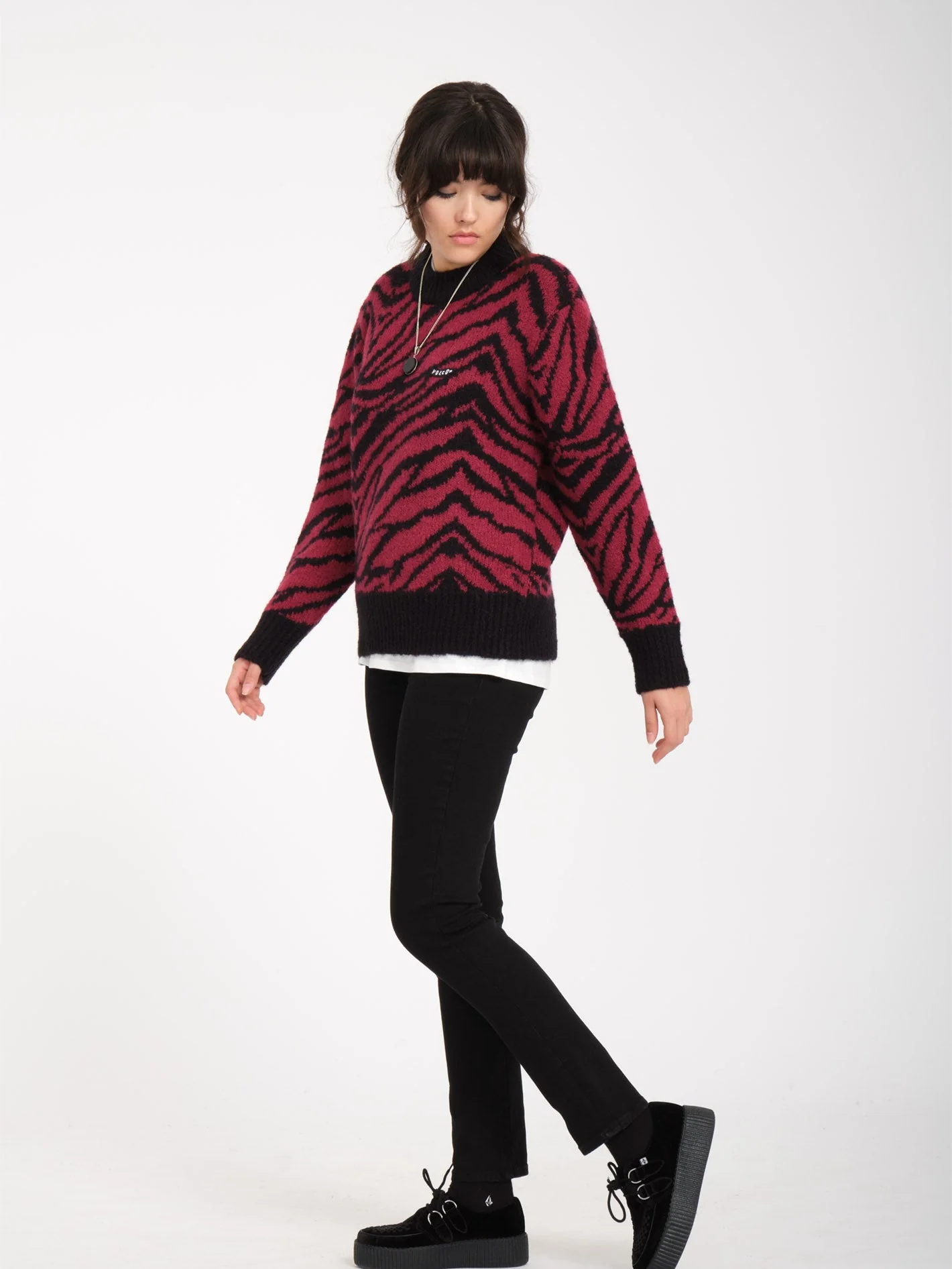 Zebra Pullover - WINE - Image 4